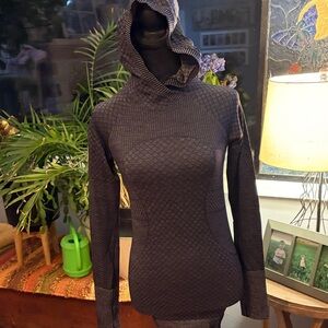 lululemon athletica Black Textured Cowl Neck Sweater